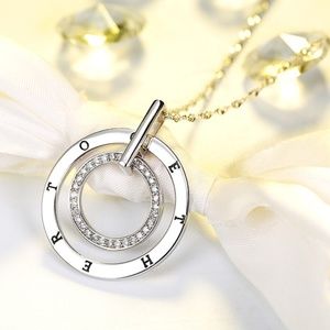 Rhodium plated (together) pendant & necklace.